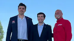 Tony Bertolino, acting Sec. of Labor Keith E. Sonderling and Roger Wakefield.
