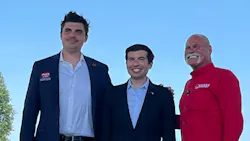 Tony Bertolino, acting Sec. of Labor Keith E. Sonderling and Roger Wakefield.