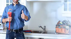 positive plumber giving thumbs-up