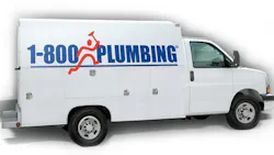 1-800 Plumbing logo on a truck