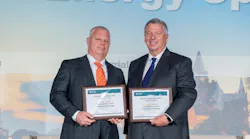 Vicinity Energy Chief Development Officer Brian Mueller accepts IDEA's Gold Award on behalf of the company at IDEA2026 in Ottawa, Canada.