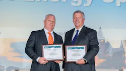 Vicinity Energy Chief Development Officer Brian Mueller accepts IDEA's Gold Award on behalf of the company at IDEA2026 in Ottawa, Canada.