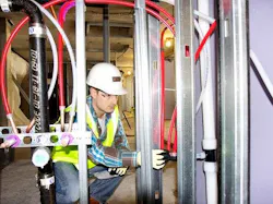 A final inspection of the plumbing and piping at the Radisson Blu Hotel in the Mall of America, Bloomington, MN.
