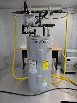 A prototype of the water heater design.