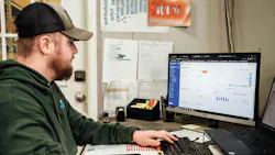 A service manager scheduling maintenance.