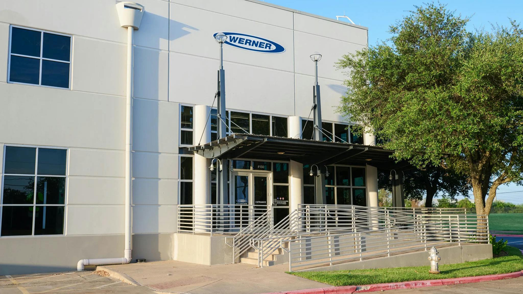 The exterior of the new Austin, TX, facility.