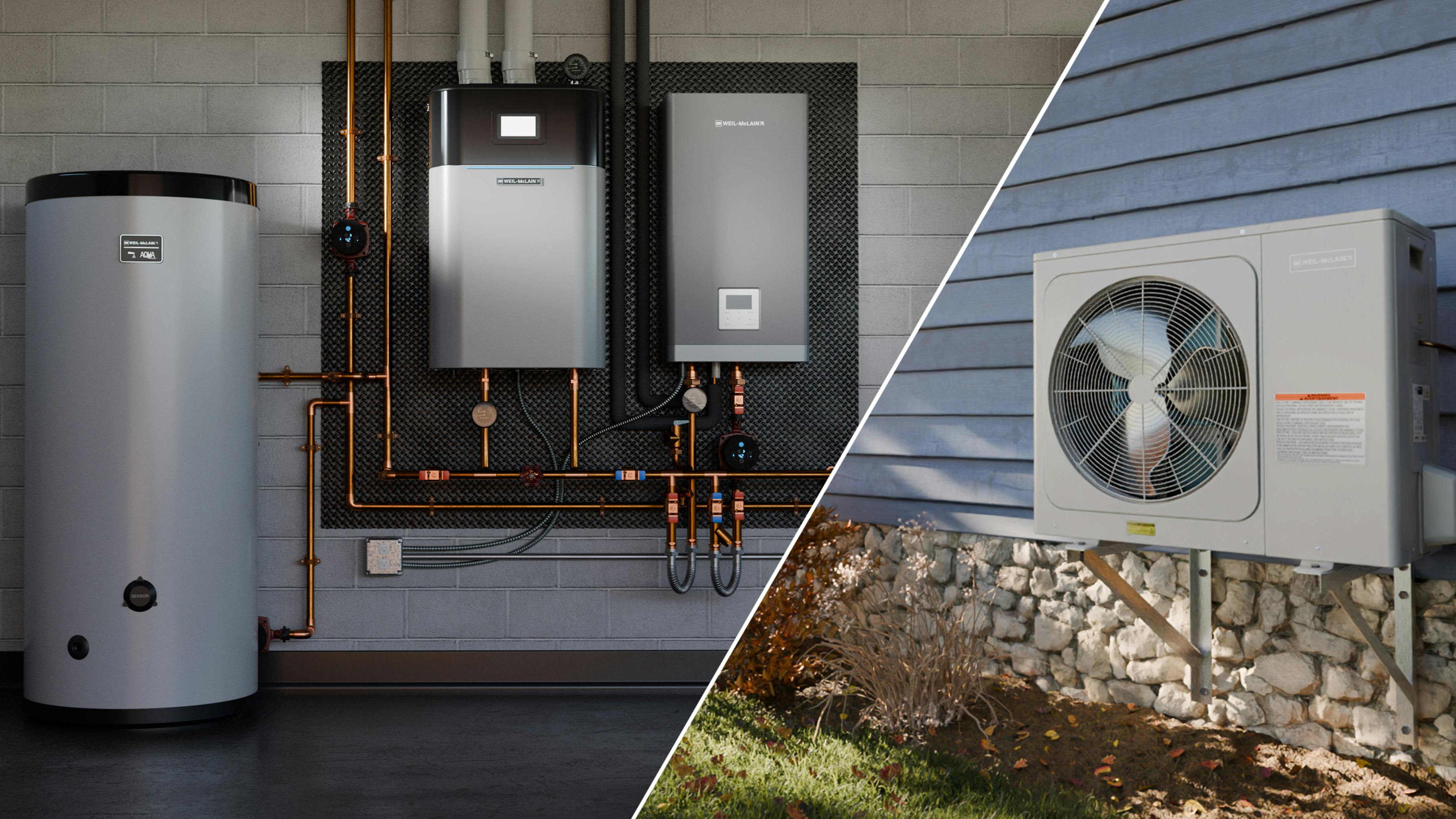 The Weil-McLain ECO&circledR; HP air-to-water heat pump.