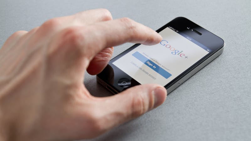 google on a smartphone