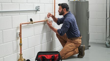 Installing a First Alert L5 WiFi Water Leak Shutoff Valve.