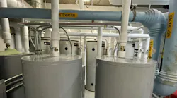 A view of the finished mechanical room at 212 Warren Street.