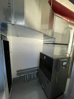 Veritus heat pump with ductwork.