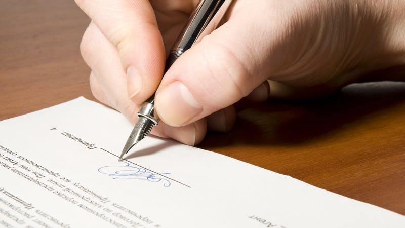 signing the contract