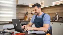 happy plumber sharing educational content