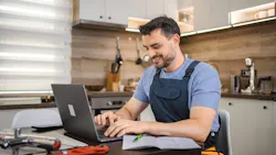 happy plumber sharing educational content