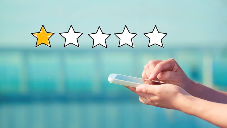 one star review concept