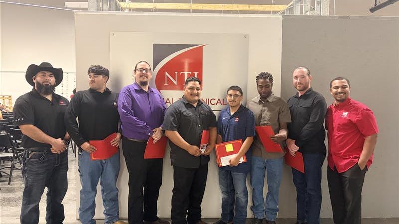 Recent graduates from NTI's HVAC program.