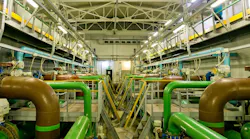 Inside a modern wastewater treatment plant.