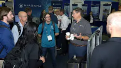 A product demon on the Expo floor at the 2024 ASPE Convention & Expo.