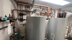 A view of the mechanical room.