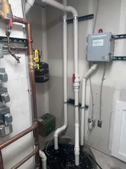 Zoeller pump control in place.