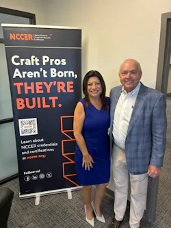 Christina Thomas with Boyd Worsham, CEO of NCCER.