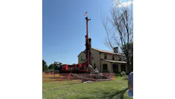 Drilling a geothermal well for the Fort Sill project.