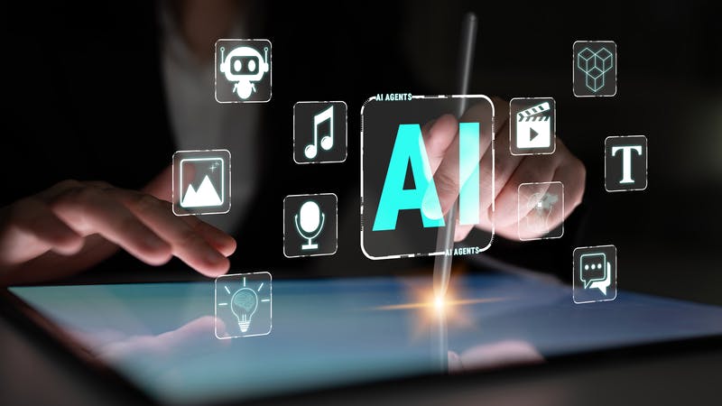 artificial intelligence tools on a desktop computer
