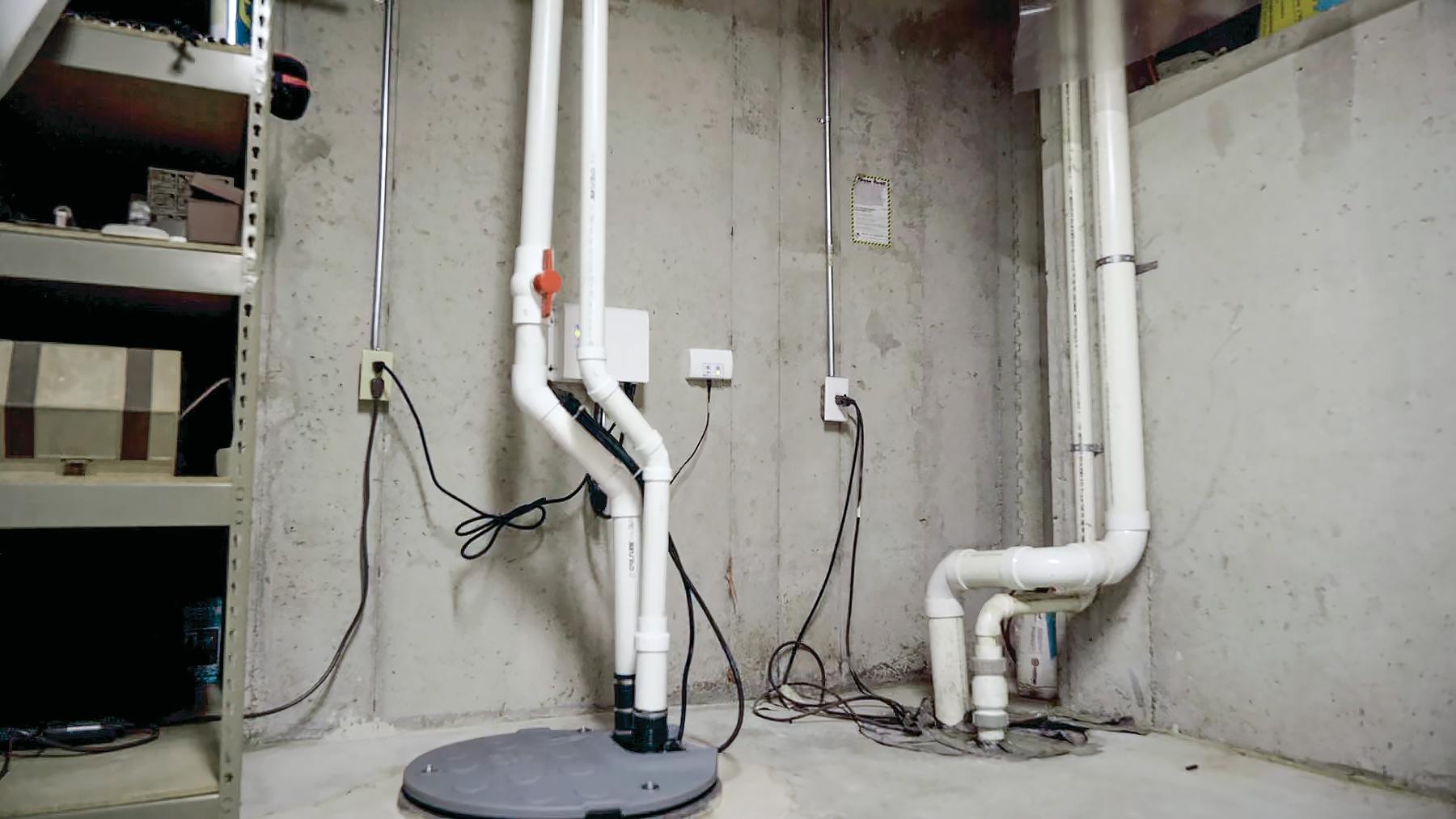 The installed SFA Saniflo Sanipit 24 GR CB Grinder Pump system.