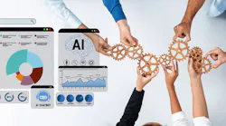 collaboration, artificial intelligence and technology concept