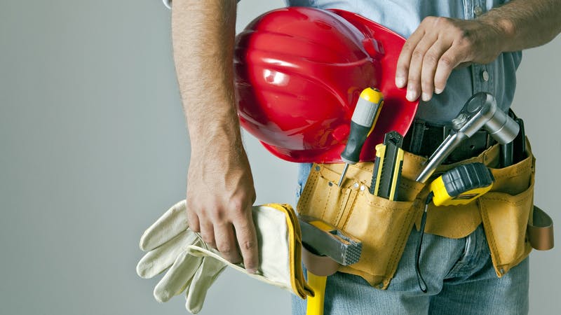 construction worker with toolbelt