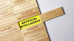 AI intelligence vs human intelligence concept art