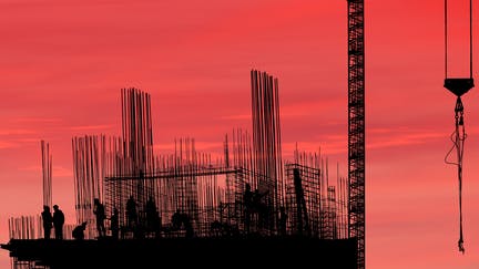workers on a construction site