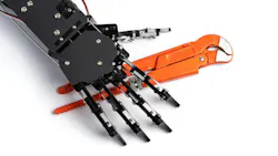 robotic hand reaching for a plumbing wrench