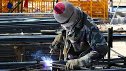 welder working on a construction site