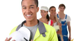 Young people wearing PPE