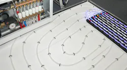 Modern under floor heating system with accesories.