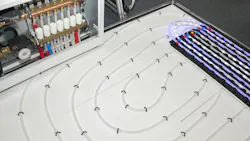 Modern under floor heating system with accesories.