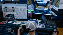 A virtual reality welding station at the first Massachusetts Skills Expo.