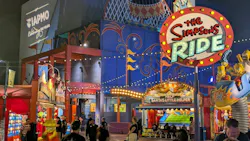 Evening celebration at Springfield in Universal Studios theme park for the IAPMO 100 Anniversary