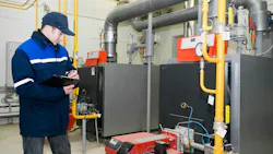 an engineer in the boiler room