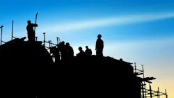 construction workers on a job site.