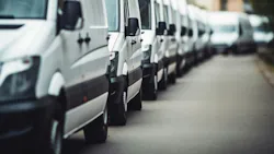 line of fleet vehicles