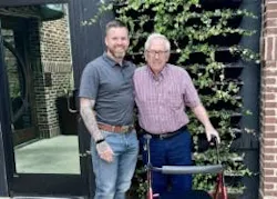 Bill Martin (right) and his grandson Aaron Baldwin.