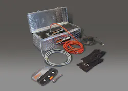 The JM-1000 X Mini-Jet™ features a pump and motor assembly safely contained in a rugged metal diamond plate case.