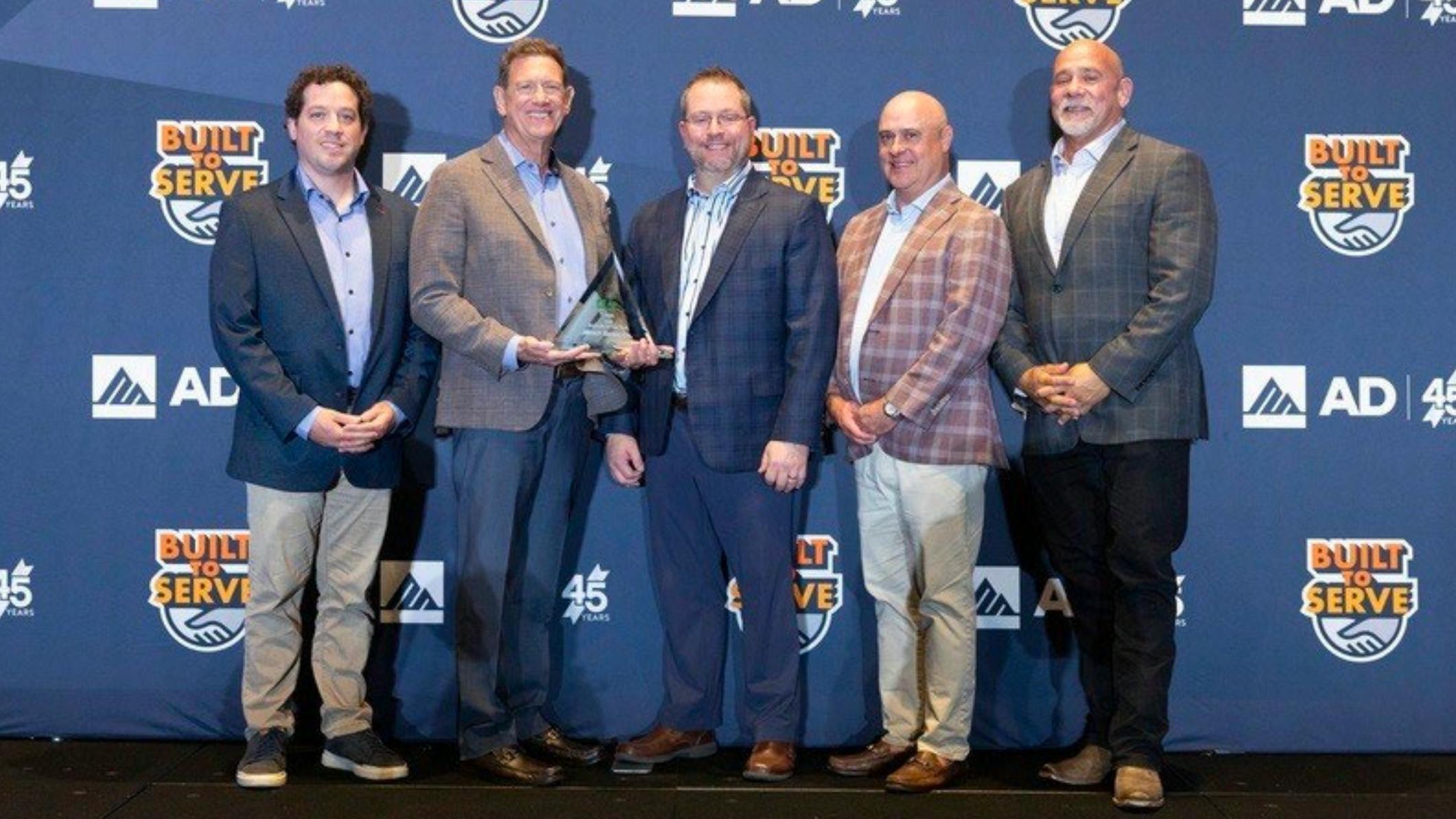 The Merit Brass leadership team is recognized as the 2026 PVF Supplier of the Year by Affiliated Distributors.