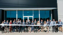At the ribbon cutting ceremony.
