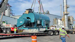 Rasmussen Mechanical Services (Council Bluffs, Iowa) transported three boilers from off-site storage to the Green Plains’ Central City, Nebraska, site using specialized trucks and cranes for installation.