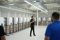 Navien Director of Training Matt Curro leads a facility tour.
