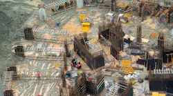 civil construction site with materials