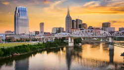 Skyline of downtown Nashville, TN.